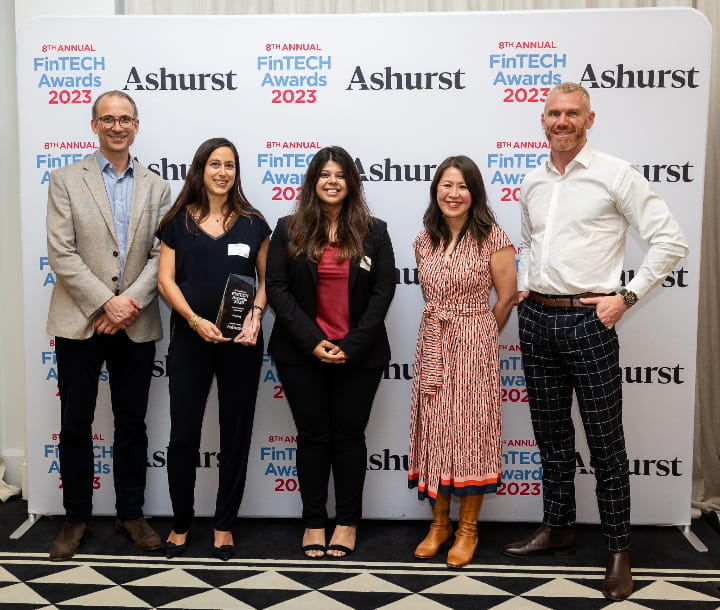 Group of 2023 Ashurst Fintech Awards winners