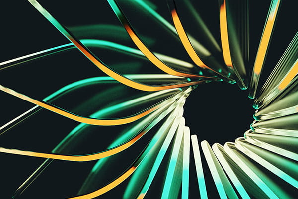 Glass flower abstract